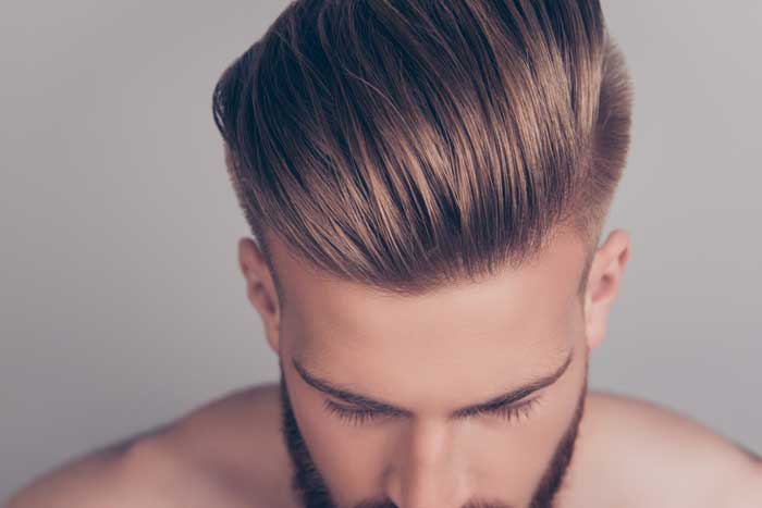 man with full head of hair
